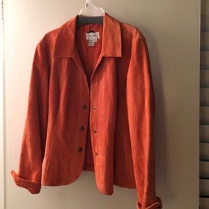 Orange suede Live a Little jacket